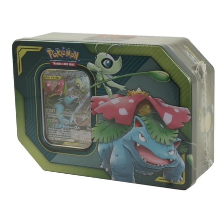 Pokemon Sun Moon 2019 Collectors Tag Team Tin Celebi Venusaur 1 Gx Foil 4 Packs More