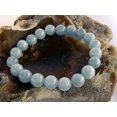 thumbnail image 3 of K-KED Men Women Natural Gemstone Bracelet 10mm Aquamarine Beads Gift Jewelry, 3 of 3