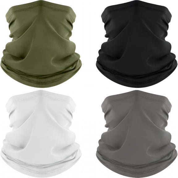 TELOLY 4 Pack Neck Gaiter,Cooling Breathable Face Mask Uv Protection Scarf Hiking Bandana for Men/Women