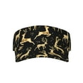 thumbnail image 3 of Balery Christmas Gold Deers Sport Wear Athletic Visor Sun Sports Visor Hat Visor Adjustable Cap for Women and Men (One Size), 3 of 8