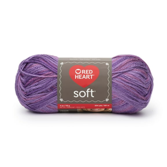 Red Heart® Soft™ #4 Worsted (Medium) Acrylic Yarn, Plumy 5oz/141g 256 Yards