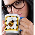 thumbnail image 2 of 3drose, Love Bugs Orange Ladybug with Hearts, 11oz Two-tone Blue Mug, 2 of 6