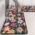 thumbnail image 2 of Kitchen Rugs Sets Of 2,Pioneer Flower Floral Print Pattern Anti Fatigue Kitchen Mat Rugs Non Slip Washable,Decorative Kitchen Floor Mats for Kitchen,Sink,Laundry,17"x47"+17"x47", 2 of 5