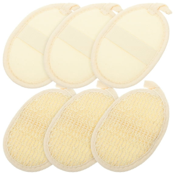 6pcs Natural Exfoliating Loofah Pads Exfoliating Body Scrubbers for Home