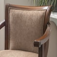 thumbnail image 6 of Linon Brandon 30" Mid Back Indoor Upholstered Bar Stool with Arms and Swivel, Light Warm Cherry/Light Brown, 6 of 11