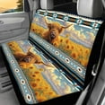 thumbnail image 4 of KUIFORTI Western Highland Cow Car Seat Covers Full Set, Automotive Seat Covers Accessories Breathable Front Car Seat Cover Pack of 4 Car Seat Protector Cushion Pad Mat Easy to Install, 4 of 7