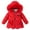 Red, variant on ZACPNCV Parkas for Girl's Winter Coat Jacket Hooded Kids Toddler Solid Color Parka Outwear Warm Cotton Puffer Hooded Jacket Black