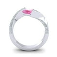 thumbnail image 4 of 1.25 Carat (F-G/VS1) Natural Diamond Pink Sapphire Gemstone Stylish Proposal Ring for Women Solid 14K White Gold Size 9 by Diamond-Capitals, 4 of 8