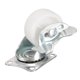 thumbnail image 3 of 2 PCS Ruedas giratorias de 1.5 pulgadas Placa superior de nylon Ruedas de ruedas montadas con freno blanco 44LB Capacidad, 3 of 5