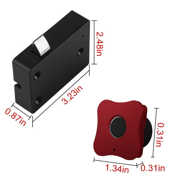 Cerradura de gabinete Pisexur Electronics para hombres con huella dactilar, cerradura biométrica inteligente, cerraduras ocultas para archivadores para el hogar y la oficina, cerradura de cajón de mu
