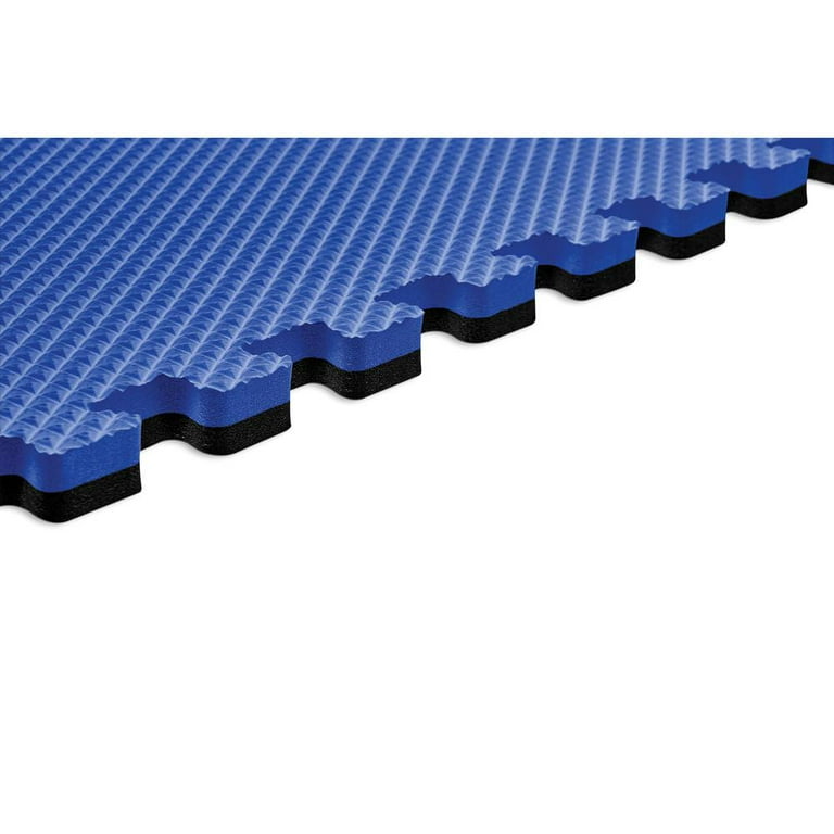 Norsk Blue/Black 24 in. x 24 in. EVA Foam Sport Multi-Purpose Reversible Interlocking Tile (32-Tile) Norsk Blue/Black 24 in. x 24 in. EVA Foam Sport Multi-Purpose Reversible Interlocking Tile (32-Tile)