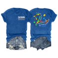 thumbnail image 2 of Women's Short Sleeve T-shirt Awareness Shirt For Women I Wear Blue Tshirt Mom T Shirt Puzzle Piece Short Sleeve Tops,Blue Women's Short sleeve T-shirt S, 2 of 4