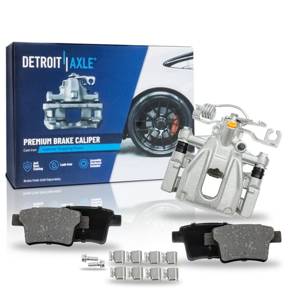 Detroit Axle - Rear Brake Pads Left Disc Caliper Replacement for Ford Five Hundred Taurus X Freestyle Mercury Montego Sable Fits select: 2008-2009 FORD TAURUS SEL, 2005-2007 FORD FIVE HUNDRED SEL