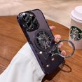 thumbnail image 3 of Luxury Ring Holder Bracket Magsafe Case for iPhone 15 13 14 12 Pro Max iPhone 11 Transparent Hard Acrylic PC Cover for iPhone 15, 3 of 5