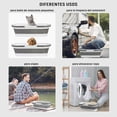thumbnail image 4 of Cubeta Plegable AGBOX Blanco y Gris Ahorro de Espacio Resistente Multifuncional, 4 of 5