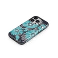 thumbnail image 3 of DesignSkinz Scratch-Resistant Hard Slim Case Compatible with iPhone 13 Pro (Compatible with MagSafe) - Bright Blue Accented Flower Illustration, 3 of 9