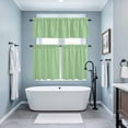 thumbnail image 3 of Light Sage Green Kitchen Curtains Sets for Windows 36 Inch Length, Solid Color Farmhouse Green Rod Pocket Window Treatments Tier Curtains and Valances Set for Bedroom/Bathroom, 3 of 8