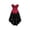 Red, variant on Women's Gothic Halloween Corset Dress - Body Shaping Lace-Up Boned Bodysuit With High-Low Tulle Skirt Steampunk Costume For Women Wine 2XL