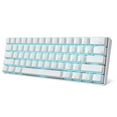 thumbnail image 3 of Amdohai RK61 BT&Wired Clavier Double Mode Rétroéclairage Bleu 61 Touches Mini Clavier Mécanique pour Téléphone/tablette Blanc avec Interrupteurs Gateron Rouge, 3 of 7