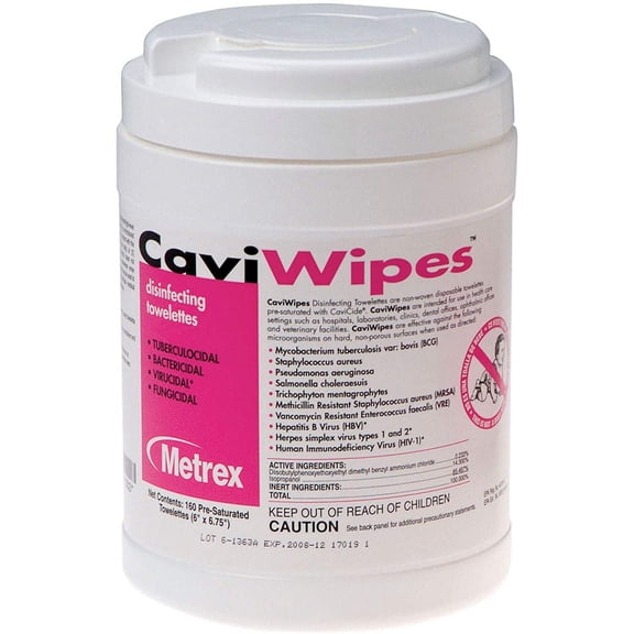 Caviwipes Cavicide Germ Clean Wipes, 160 Count