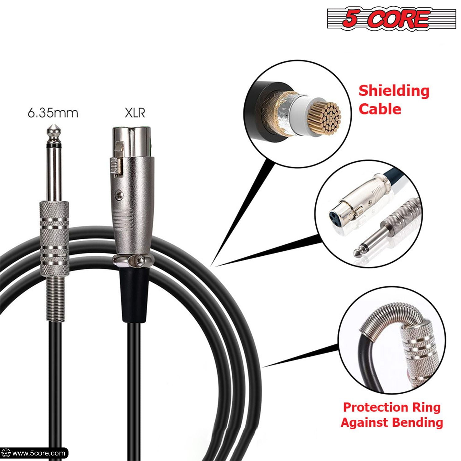 Professional Dynamic Vocal Microphone with Neodymium Magnet & 16ft Detachable Cable – Cardioid Unidirectional Handheld Mic for Karaoke, Live Singing, Podcasting, and Public Speaking