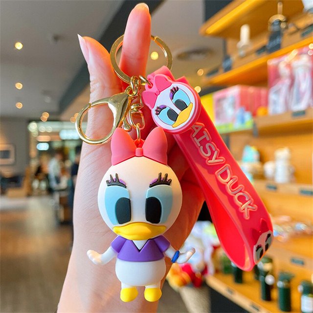 Anime Disney Keychain Evil Queen Princess Figure Mermaid Ariel Rapunzel Doll Key Chian Bag Keyring Children's Toys Birthday GiftChina Gong Bohan LED