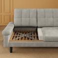 thumbnail image 3 of Lofka Sectional Couch, Convertible L Shaped Couches for Living Room, Upgraded Sofas with Soft Velvet for Small Spaces, Ligth Gray, 3 of 6