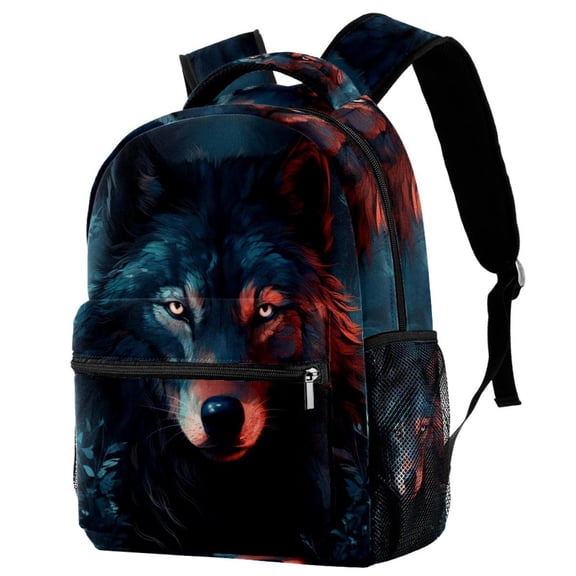 Lightweight Backpack Wolf School Bag Travel Laptop Daypack for Men Women Casual Rucksack