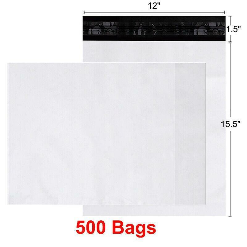 500 Bags 12x15.5 Poly Mailers Envelopes Plastic Shipping Bags 2.2 Mil