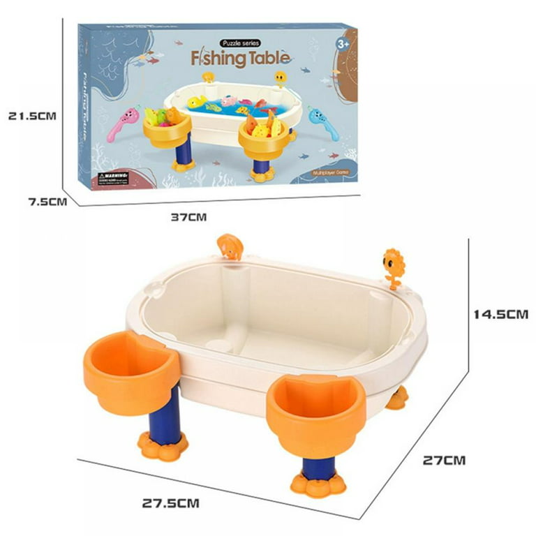 SYNPOS Water Table for Toddlers 1-3  Small Water Play Table for Kids  Fishing Toys, Birthday Toys Gifts for Baby Girls Boys 