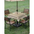 thumbnail image 4 of Outdoor Tablecloth with Umbrella Hole for Patio/Picnic/Party/Camping, Beige Vintage Waterproof Table Cloth Square Cover Washable, Rustic Farmhouse Retro Art Country (60"x 60"), 4 of 9