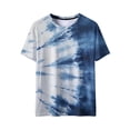 thumbnail image 4 of cocolona Womens and Mens Tie Dye Print T-shirt Summer Short Sleeve Crew Neck Tops Fashion Casual Vintage Tees Blouses, 4 of 8