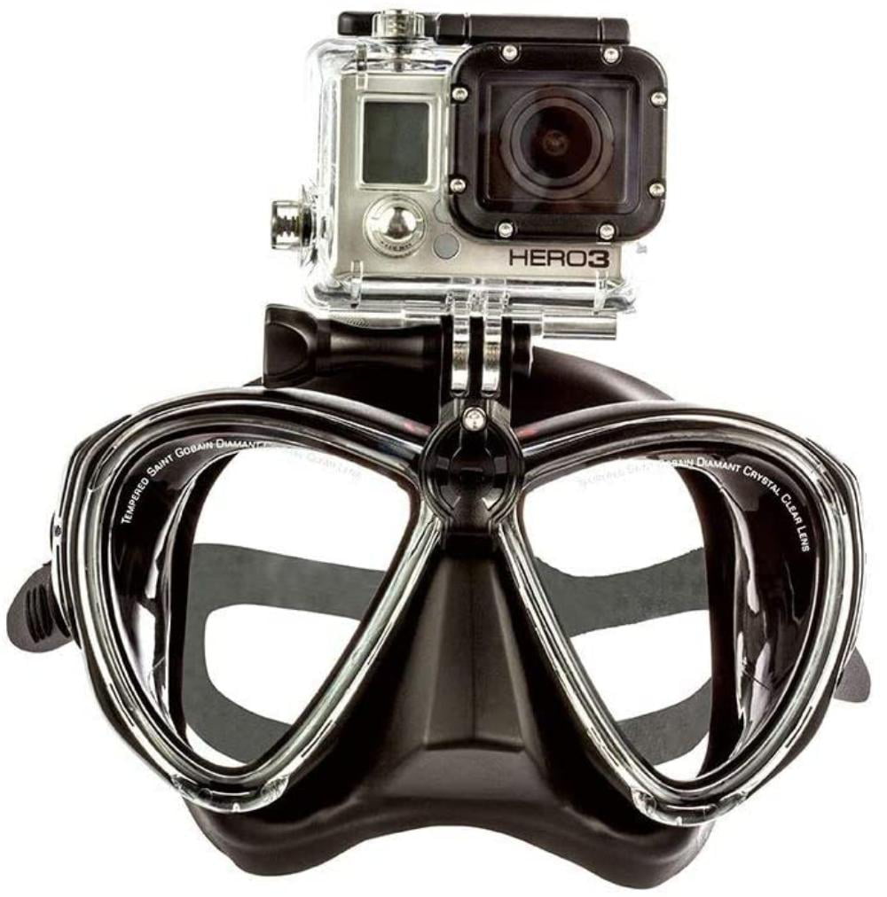 Black Diving Mask Scuba Snorkel Goggles Face Glasses Mount for GoProHero 6 542 1 
