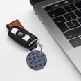 thumbnail image 6 of Naloa Geometry Flower Print Round Keychain Keychain Key Ring, Key Tag, Key Chain Bulk for Gift Accessories (Round), 6 of 7