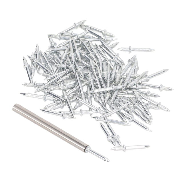 Clavos Que No Dejan Marcas, Prevención De Oxidación De Doble Cabeza, Clavos Para Rodapiés De Instalación Simple, Juego De 101 Piezas Para Carpintería
