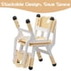 thumbnail image 2 of Techigher niños' adjustable 2 - piece chair set: 3 - level height ages 2 - 8, stackable, lightweight, non - slip, ergonomic polypropylene sillas home, classroom, y nursery (wood color), 2 of 6