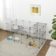 thumbnail image 2 of SONGMICS Parque para Mascotas de 2 Niveles, Jaula modular, para Animales Pequeños, Hámsters, Conejos, Cobayas, Paneles de Malla Metálica, 143 x 73 x 71 cm, Negro, 2 of 6