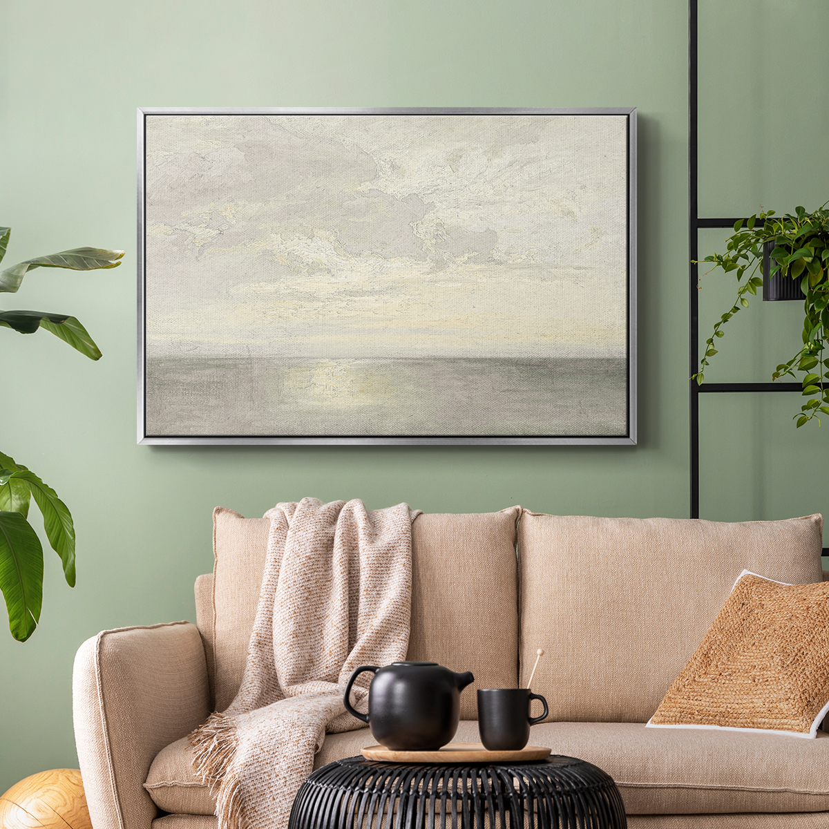 Vintage Nautical Print-CLXXVI By Wexford Home Framed in Silver Wood Gallery Wrapped Canvas 27 in. x 41 in.
