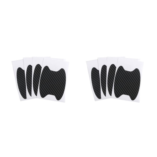 Speravity Película de manija de puerta de coche de fibra de carbono, 4 Uds., a prueba de arañazos, Protector profesional de manija de coche, Negro 2piezas