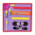 thumbnail image 1 of Piezas para tablero sensorial, piezas para vestir, habilidades motoras, aprendizaje preescolar, estrés Violeta, 1 of 9