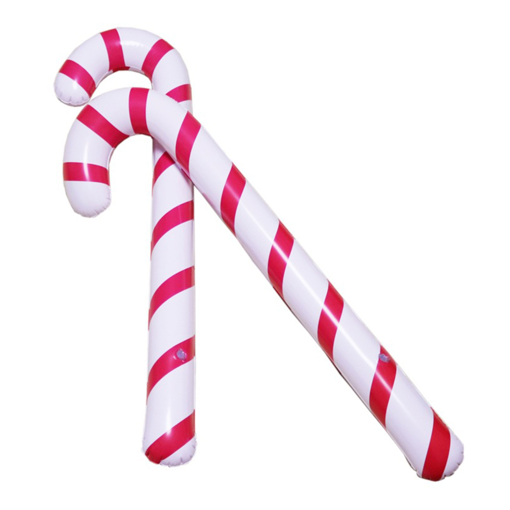 2/4pcs Christmas Inflatable Candy Canes Red White Candy Canes Balloons