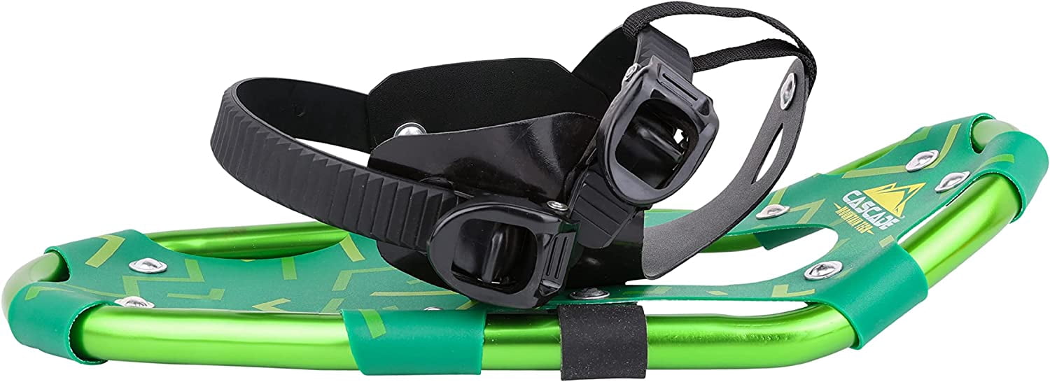 Cascade Mountain Tech Lightweight Aluminum Frame Kid's Snowshoes Size 14 with Ratchet Bindings