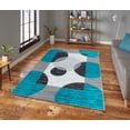 thumbnail image 3 of RUG AND DECOR Newport Collection Modern Abstract Design Area Rug Turqoise Black White Grey Living Room Bed Room Carpet Alfombras para Sala, 3 of 5