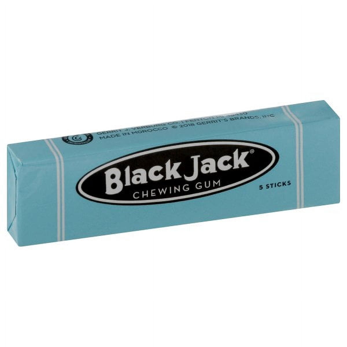 Black Jack, Gum, 20 Packs of 5 Sticks, Nostalgic Licorice Flavor