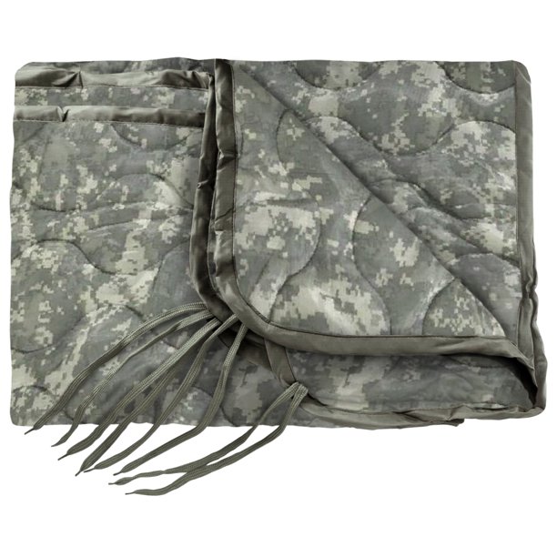 Military Woobie Poncho Liner, Nylon Ripstop Shell, Polyester Insulation, Sleeping Bag, Blanket