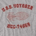 thumbnail image 2 of Star Trek Voyager Athletic Unisex Adult T Shirt For Men And Women, 2 of 6