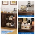 thumbnail image 4 of Uforic 62 " Farmhouse Buffet Sideboard Cabinets with 4 Door, Coffee Bar Cabinet with Adjustable Shelves, Kitchen Storage Cabinet Accent Entryway Chest Console Table,Rustic Brown, 4 of 9
