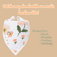 thumbnail image 4 of ZandH Global Powder Rose Baby Bamboo Cotton Muslin Swaddle Blanket, Bib, Burp Cloth, Bandana Bib Set. Soft, Lightweight and Breathable. Swaddle, Nursing Cover, Playmat and Stroller Cover, 4 of 7