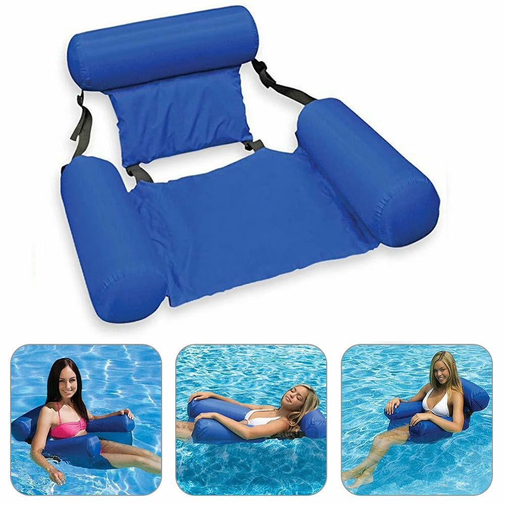 Swimming Floating Chair Pool Seats Inflatable Lazy Water Bed Lounge Chairs MT