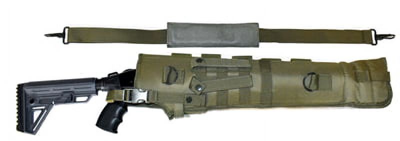 Trinity Shotgun Scabbard Padded Case Green 25 inches adjustable for Henry Axe in .410 Lever Action.